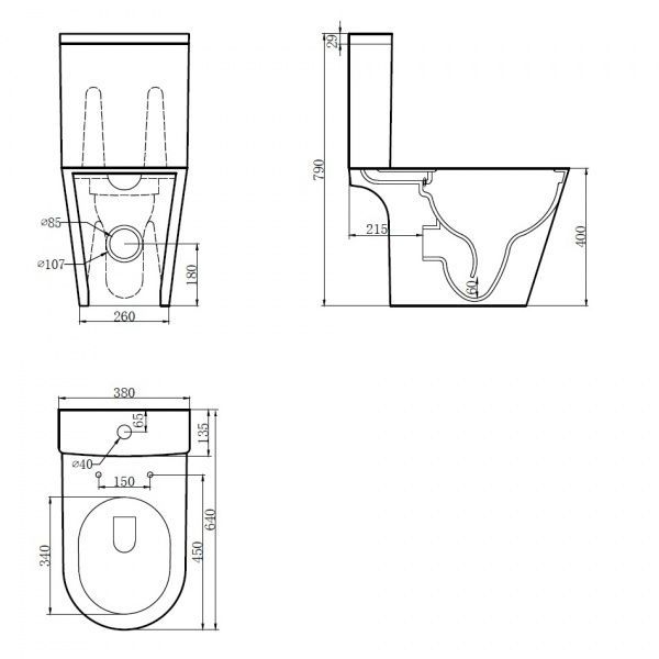 Унитаз Imprese BlatnaRimless i11837 с сиденьем soft-close