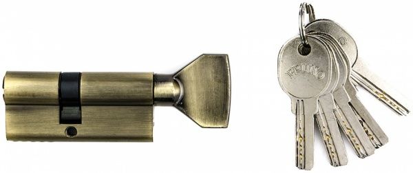 Циліндр Bruno 30x40 ключ-вороток 68 мм антична латунь