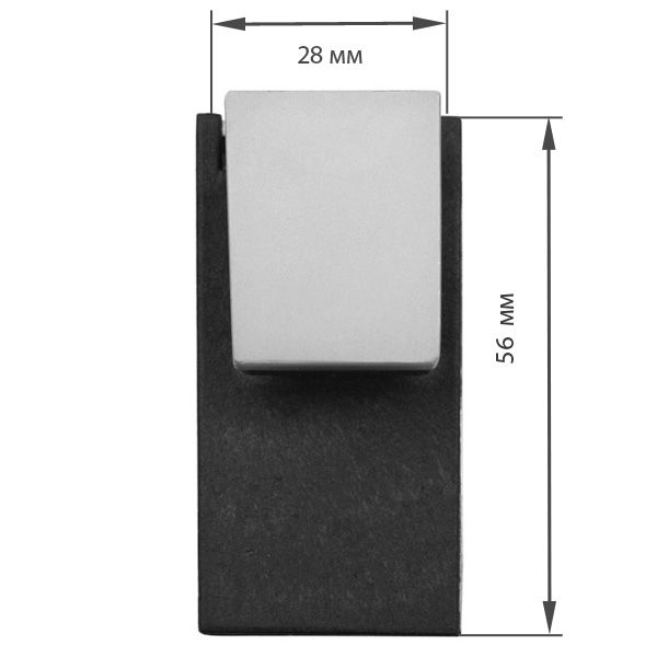 Тримач для полиць Smart Quadro 28x55 мм 99091 нікель