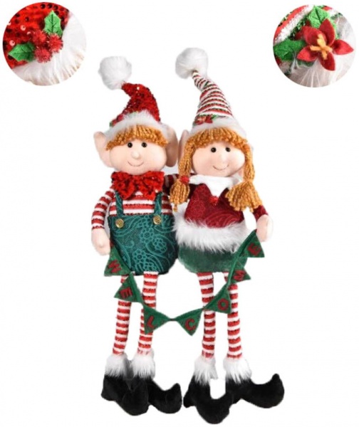 Декорация новогодняя XIAMEN AMOYDECOR INDUSTRIAL Пара эльфов AH211362 46 см 