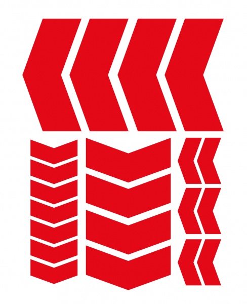 Светоотражающая наклейка LOOM Стрелки LM-10062-red для твердых поверхностей