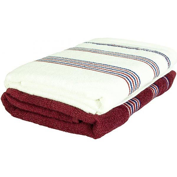 Набор полотенец Maksim красный/белый 2 шт
