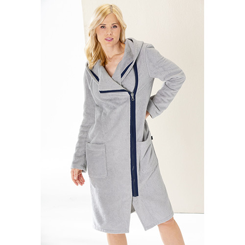Халат жіночий Cawo New Zipper р. S сірий 61160701S