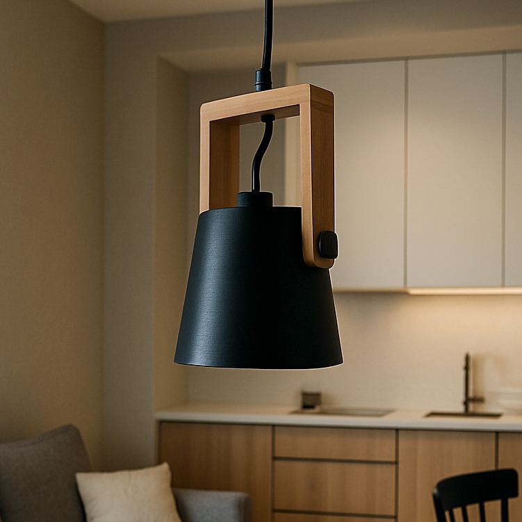 Світильник підвісний LIGHT SET VOLOSHKA RL 1xGX53 чорний/дерево