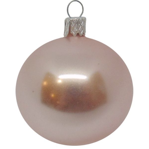Шар новогодний d80 бежевая жемчужина