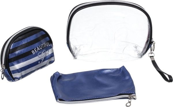 Набор косметичек Beauty 3 шт синий 