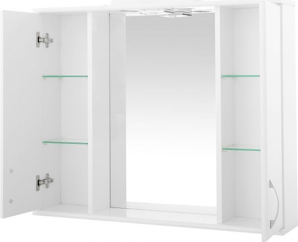 Зеркало со шкафчиком Сансервіс Стандарт Z-85 с двумя шкафами белое 