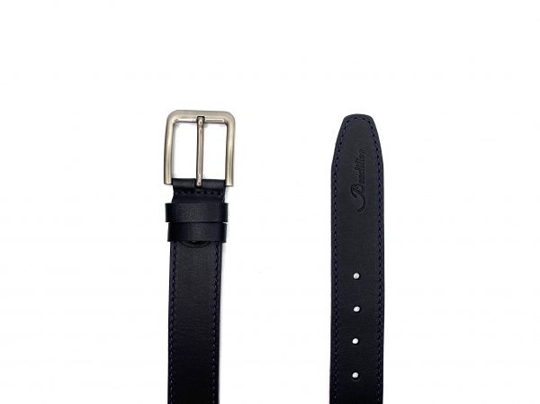 Ремінь шкіряний класичний 40 мм чорний прошитий 01400020 