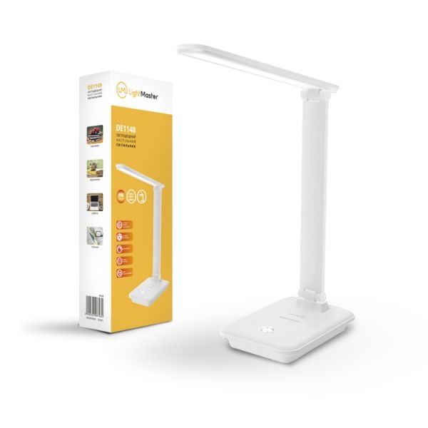 Настільна лампа офісна DE1148 LED 9 Вт білий 
