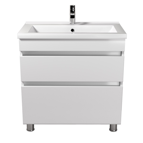 Тумба Мойдодир Soft White 80 з умивальником Cosmopolitan 80 підлогова