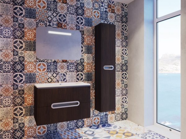 Зеркальный шкаф ЮВЕНТА Prato PrM-90 белая