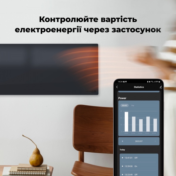 Панель тепловая AENO Premium Eco Smart GH2S Black (700 Вт)