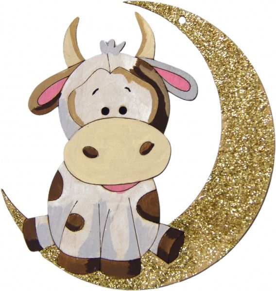 Декоративна підвіска Бичок на місяці 11,5 см 795 