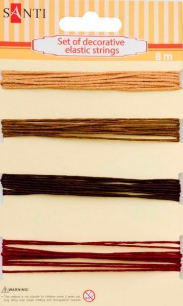 Декоративный элемент шнуров декоративных, 4 цв., 8м/уп, бронзовый 1 комплектов 4 шт. Santi