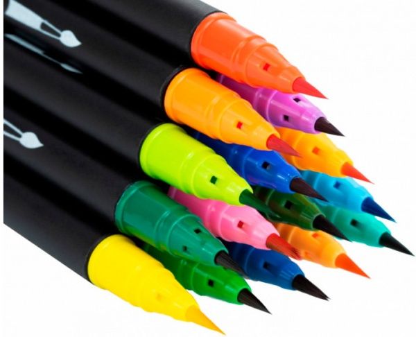 Набор фломастеров Real Brush 12 цветов MX15232 Maxi