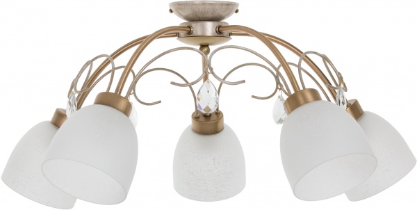 Люстра стельова Luminex Bravo white 5xE27 білий 6054 