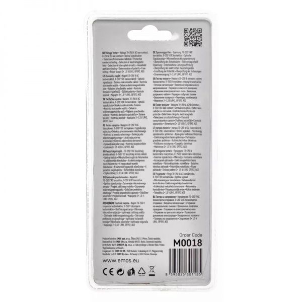 Индикатор напряжения Emos M0018 АС/DC70-250В с акустическим сигналом