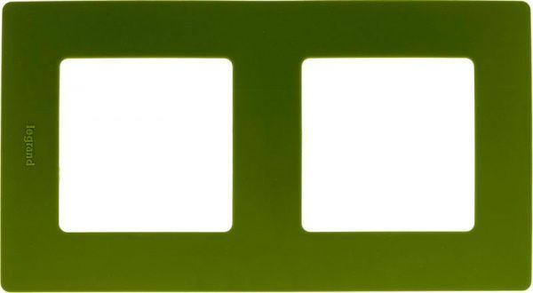 Рамка двухместная Legrand Etika универсальная зеленый папоротник 672542