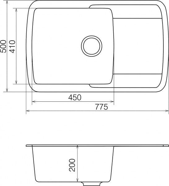 Мойка для кухни Water House Grace GMP 02.78 black 