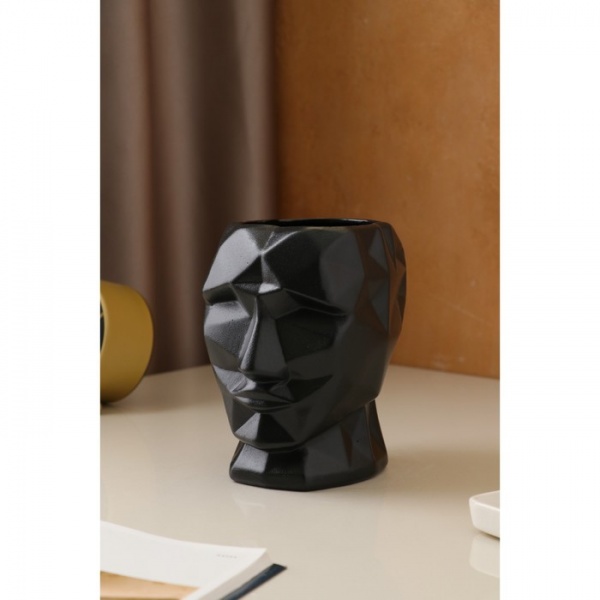 Ваза керамическая Nana ceramics Кай 19 см черный муар 