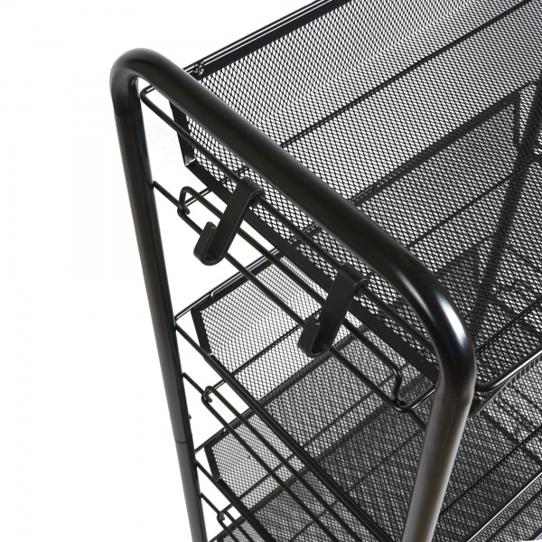 Тележка Домовий 4 уровня 450x260x845мм черный/черный(18181) 