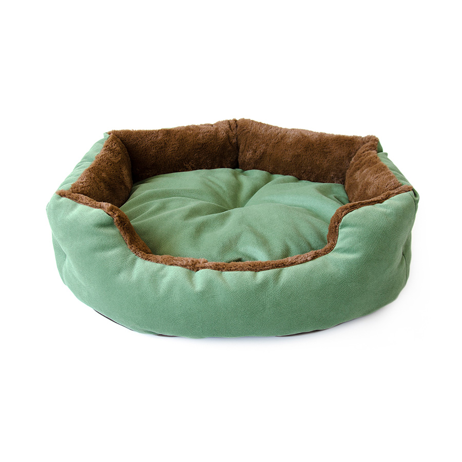 Лежак 10 центів для Джека Кула 65х55х15 см зеленый с коричневым