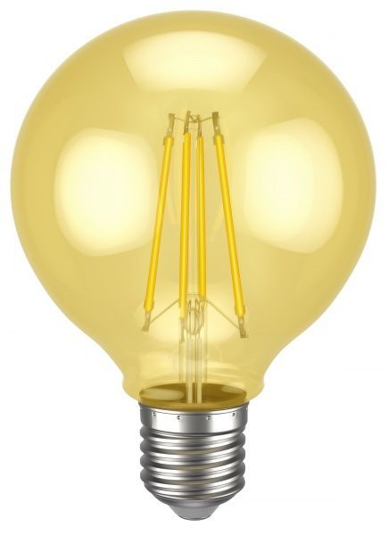 Лампа світлодіодна IEK FIL Gold G95 6 Вт E27 2700 К 220 В жовта 