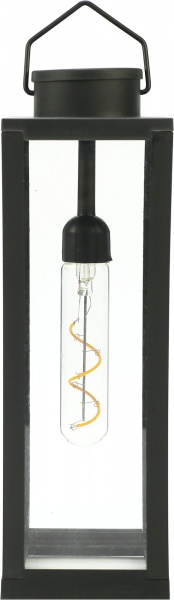 Ліхтарик декоративний із вольфрамовою лампою 10х30 см чорний B6360 
