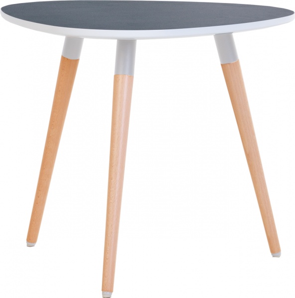 Стол журнальный LEAVES S WHITE (16) 490х490х435 (CH) антрацит 1.007 490x435мм Nowy Styl 