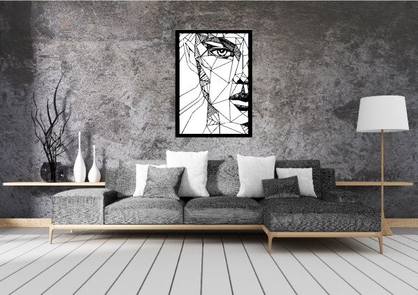 Постер Девушка геометрия 39х27 Posterclub 