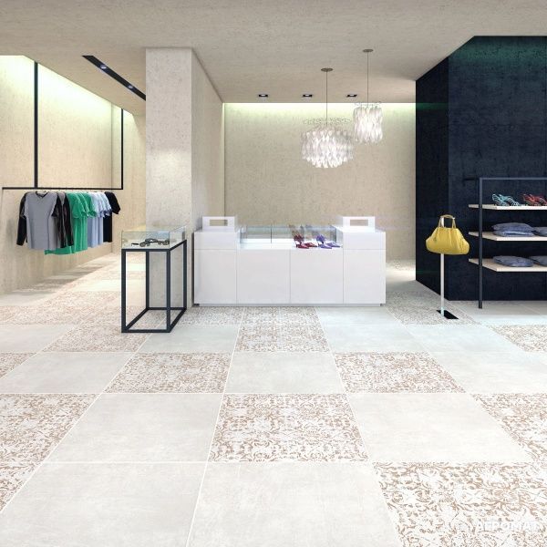 Плитка Zeus Ceramica Cemento Bianco ZWXF1 45х45 