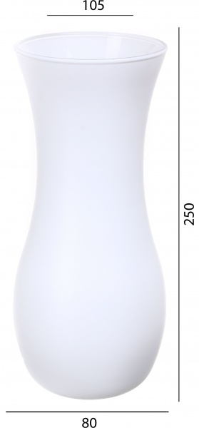 Ваза скляна Soft Лілія 25 см біла 