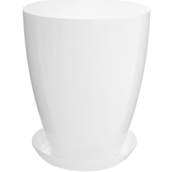 Горшок цветочный Омела 15 см белый 