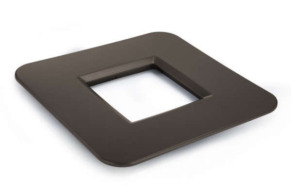 Піддон Медітеранео 80x80x7 сірий із чорним 