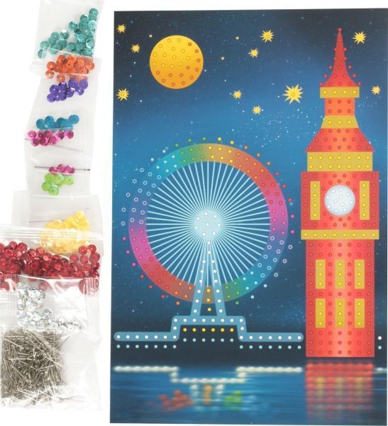 Пейзаж из пайеток Ranok-creative «Ночной Лондон» 4738 