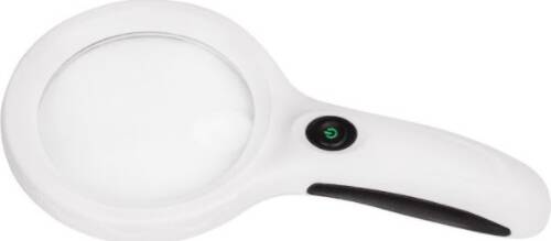 Лупа ручна з LED і UV-підсвічуванням 2X збільшення 90 мм Ridni