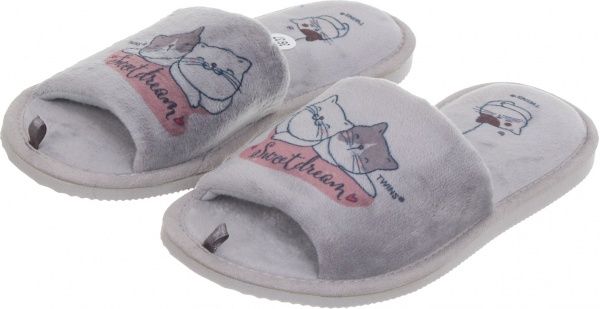 Капці домашні HS standart велюрові р. 36 - 37 сірий 