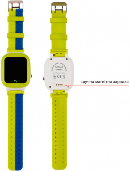 Смарт-часы AmiGo GO004 Splashproof Camera+LED green (856042)