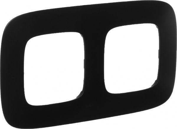 Рамка двомісна Legrand Allure універсальна матовий чорний 754402