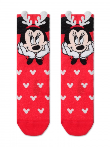 Шкарпетки жіночі Conte CE NEW YEAR DISNEY 21С р.23-25 червоний