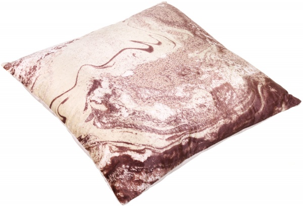 Подушка декоративна Мармур 45x45 см коричневий із принтом HOME&STYLING 
