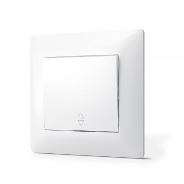 Выключатель проходной одноклавишный TITANUM без подсветки TF-ST-SW1P-W