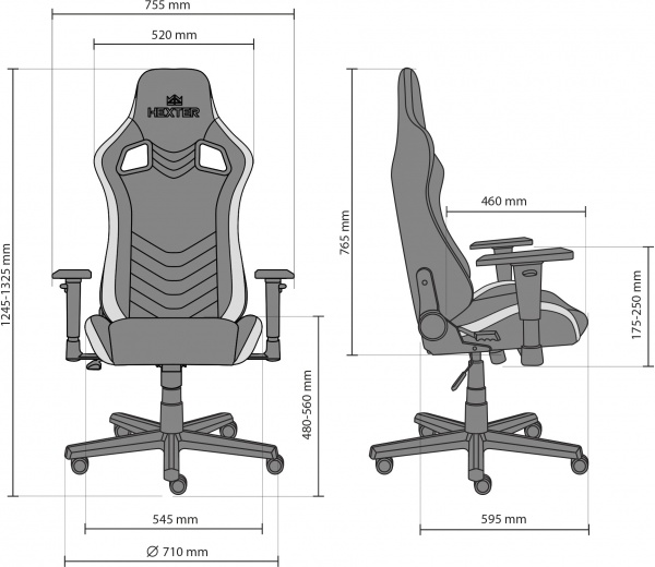 Кресло Hexter Pro R4D Tilt MB70 Eco/01 черно-синий 