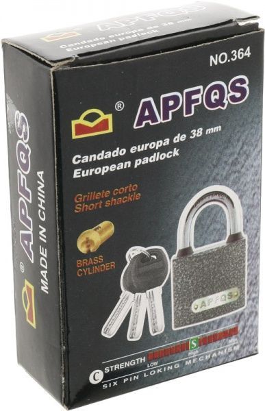 Замок навісний ч/с 38 мм відкритий (амбарний)