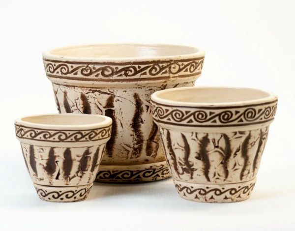 Горщик керамічний Текіла №1 круглий 5,5л бежевий 