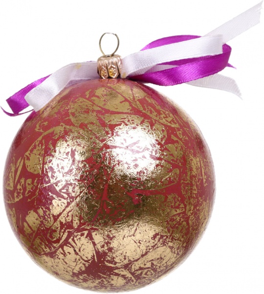 Шар новогодний Декупаж d 80 мм в ассортименте