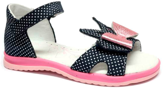 Босоножки для девочек RenBut кожаные на липучках р.30 темно-синий 21-3364^-0102-30 