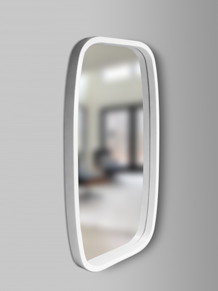 Зеркало настенное Luxury Wood New Art Slim ясень снежно-белый 600x900 мм 