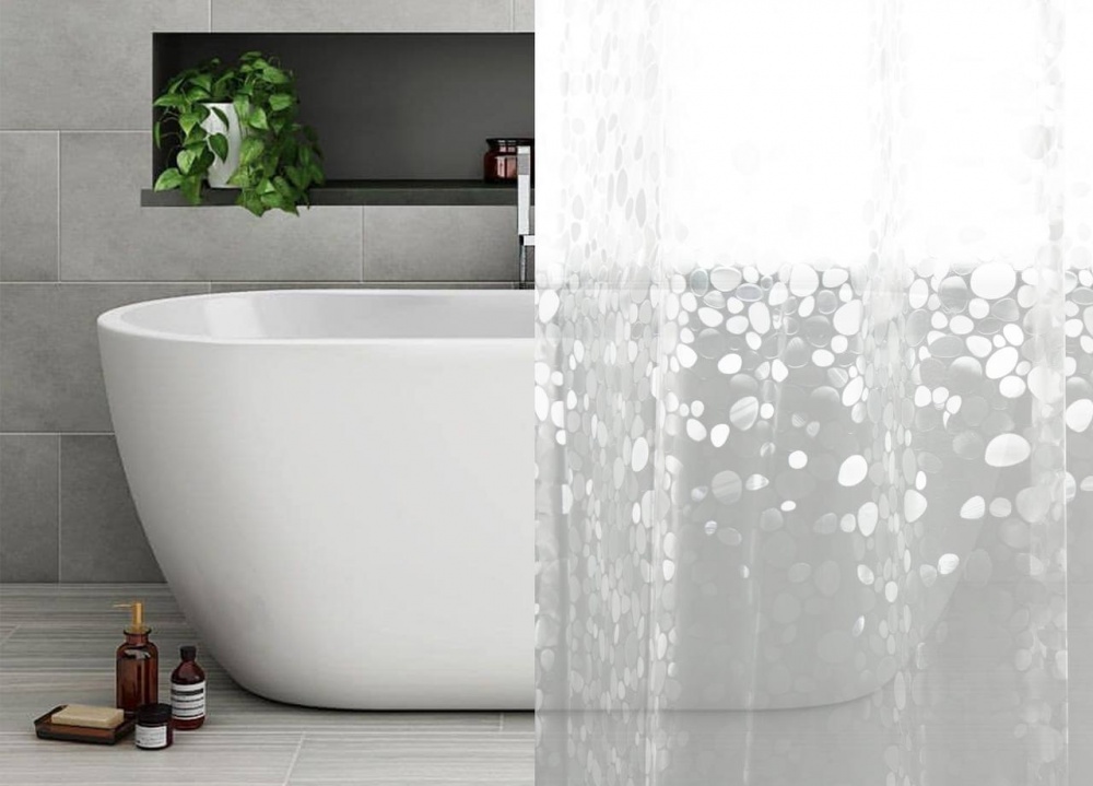 Шторка для ванны TIANA KRAINE CORAL 3D 180x180 см