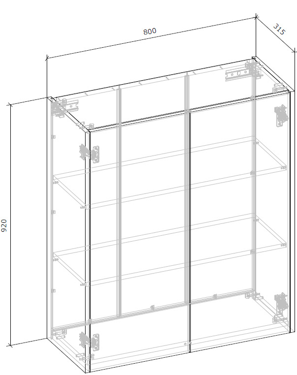Шкаф верхний МС Злата 80х92х32 шиншилла серая/дуб артизан Грейд